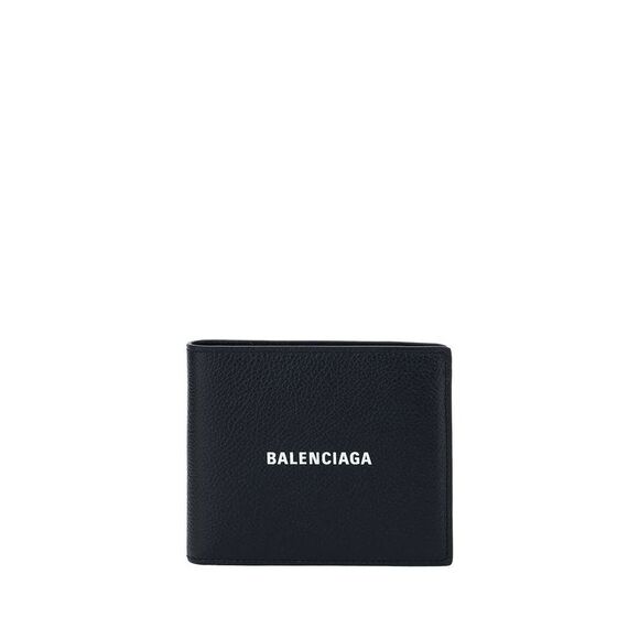 Balenciaga Black Calf Leather Bos Taurus Men's Wallet